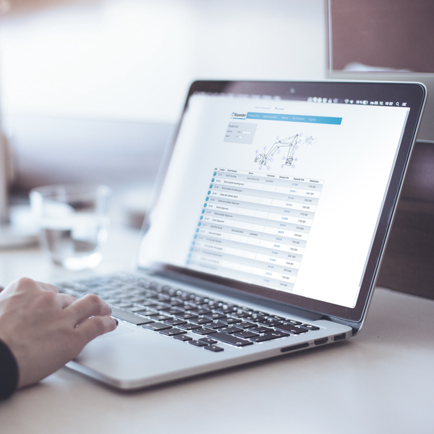 Expander product list in webshop